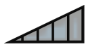 sh_ Janela PVC 1 Folha Fixa Triangular 4 Montantes Verticais